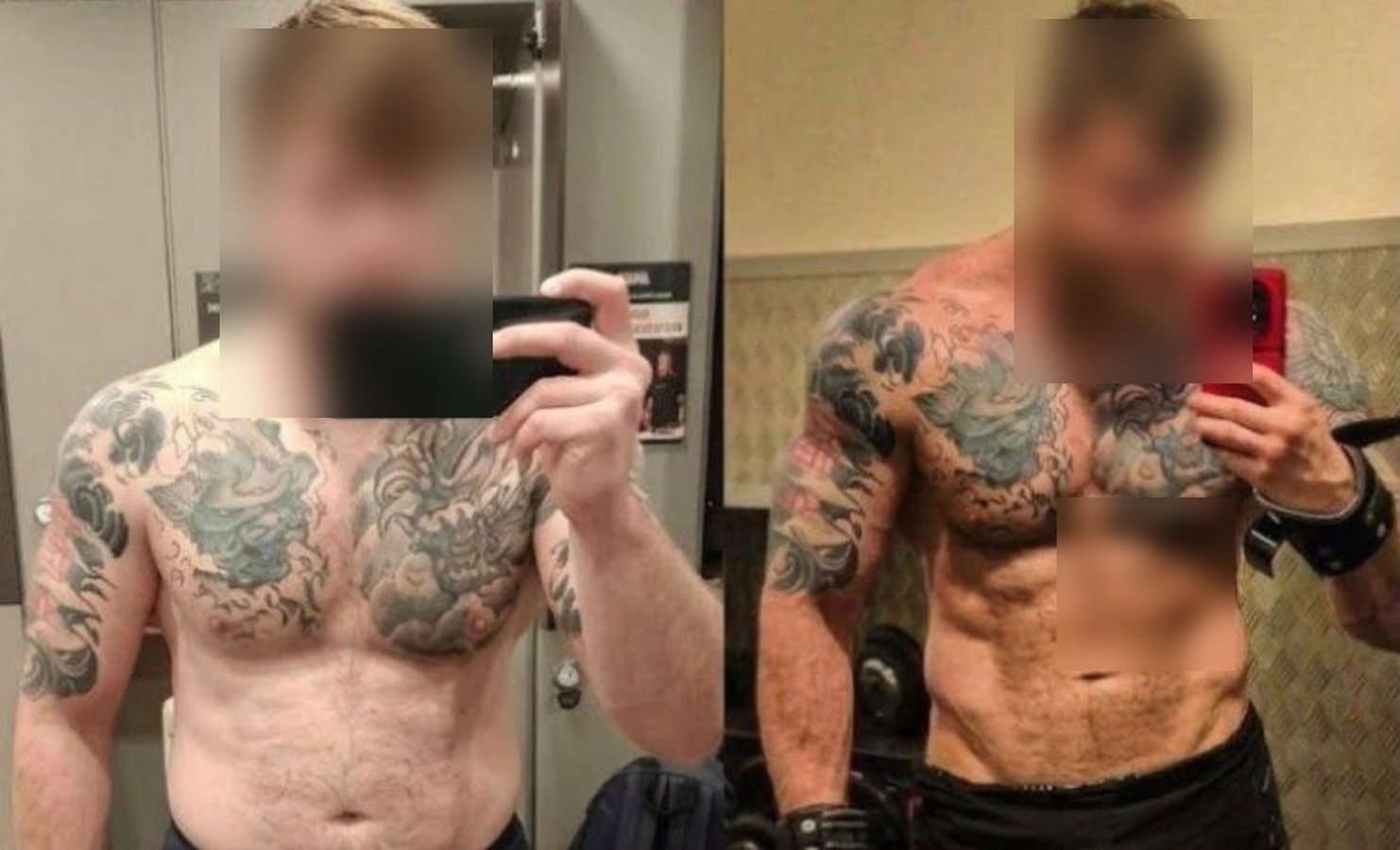 Before and after: torso